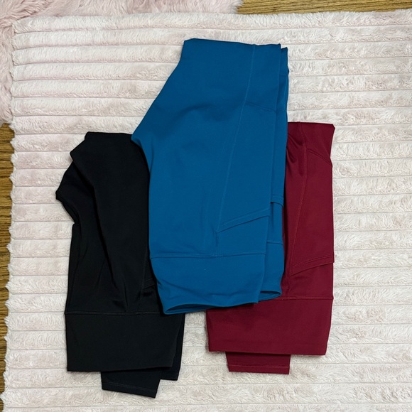 Member's Mark Pants - Women's Members Mark Extra Warm Leggings Trio - Black, Blue, and Red